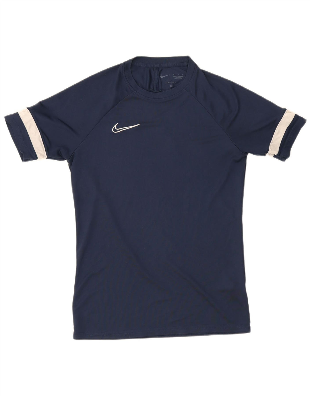 Nike Mens Dri Fit T-Shirt Top Medium Navy Blue Colourblock Polyester
