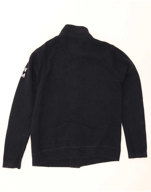 Pulover cardigan grafic pentru bărbați G-Star XL, lână de miel bleumarin