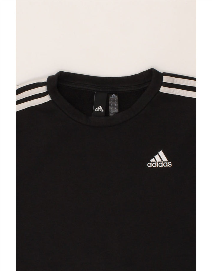 ADIDAS Mens Sweatshirt Jumper XS Black Cotton Vintage Adidas and Second-Hand Adidas from Messina Hembry 