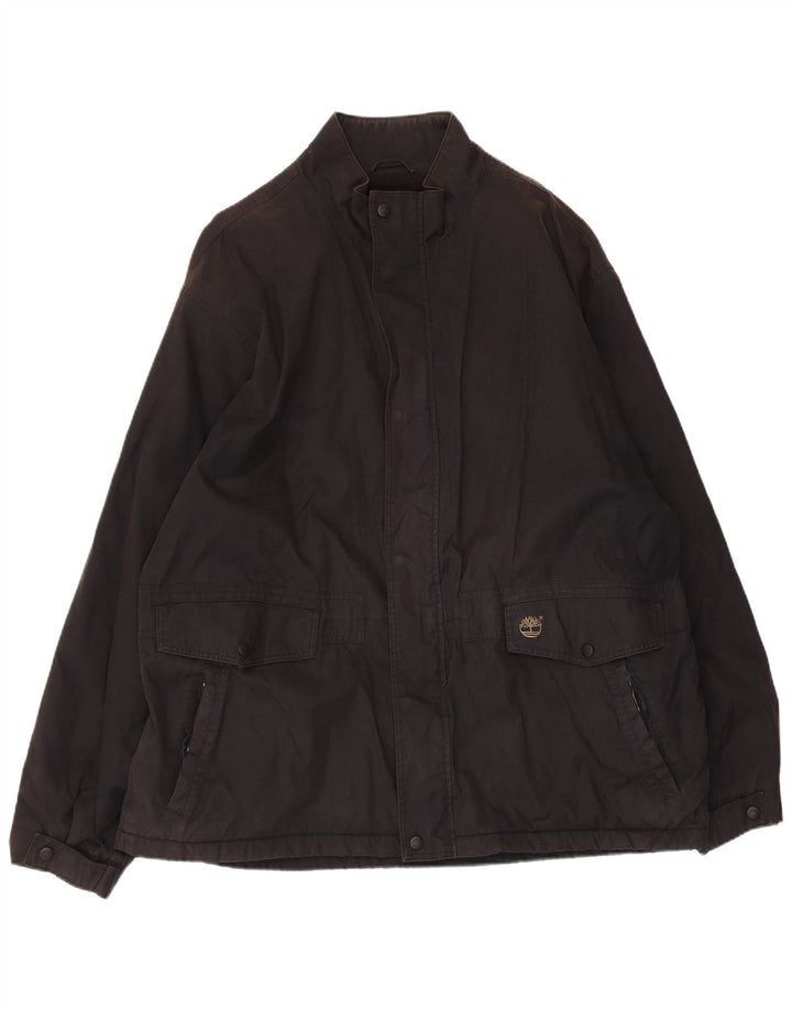 Timberland Mens Windbreaker Jacket UK 42 XL Black Nylon