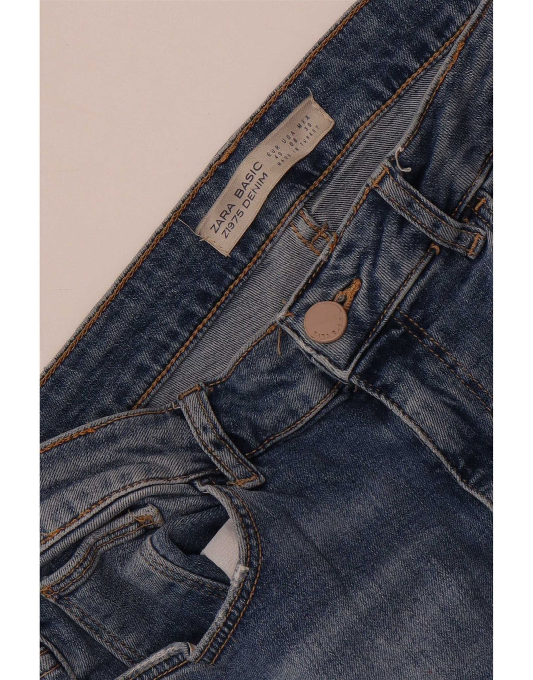 Zara Womens Distressed Skinny Jeans EU 40 Medium W30 L27 Blue