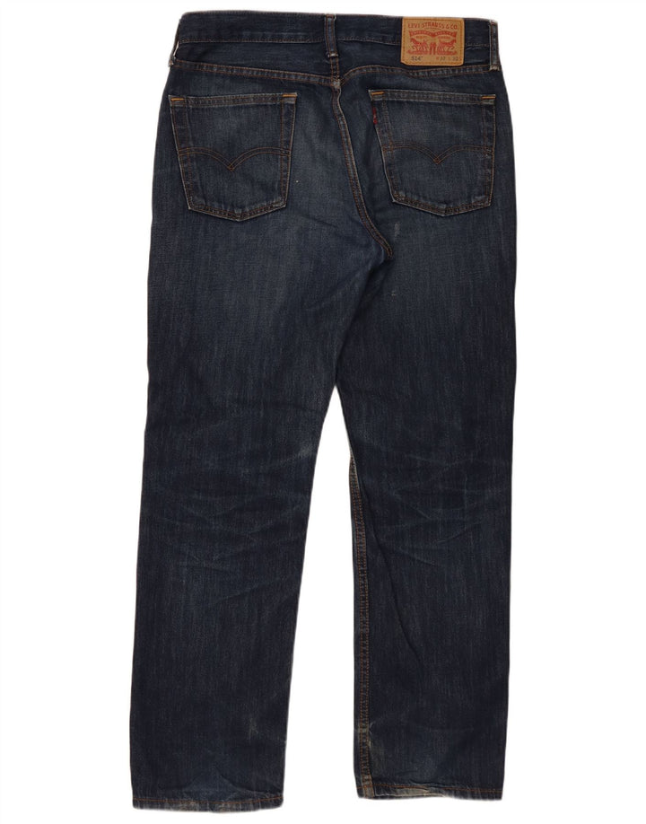 Levi's Mens 514 Straight Jeans W32 L30 Navy Blue Cotton