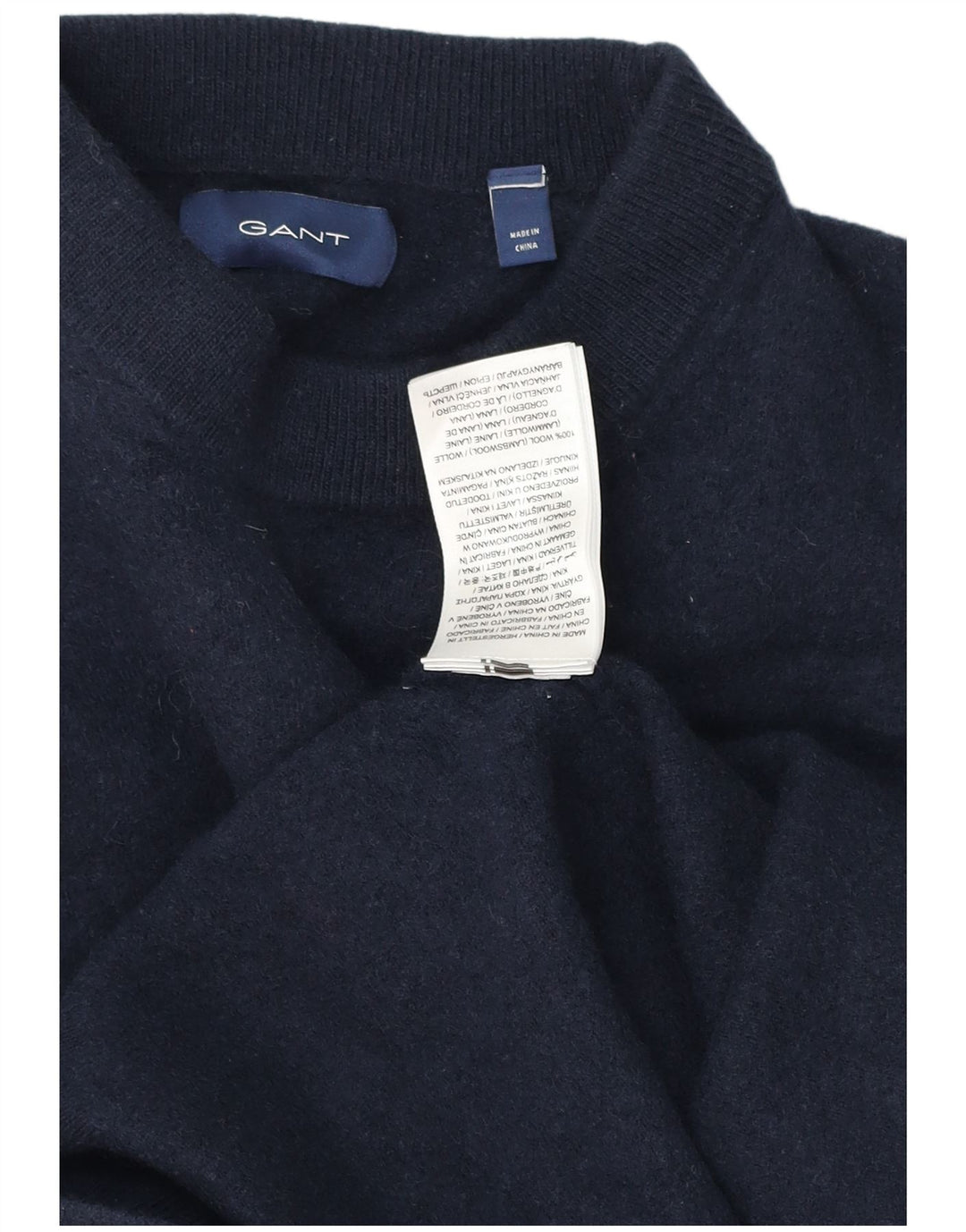 Gant Boys Turtle Neck Jumper Sweater 11-12 Years Navy Blue Lambswool
