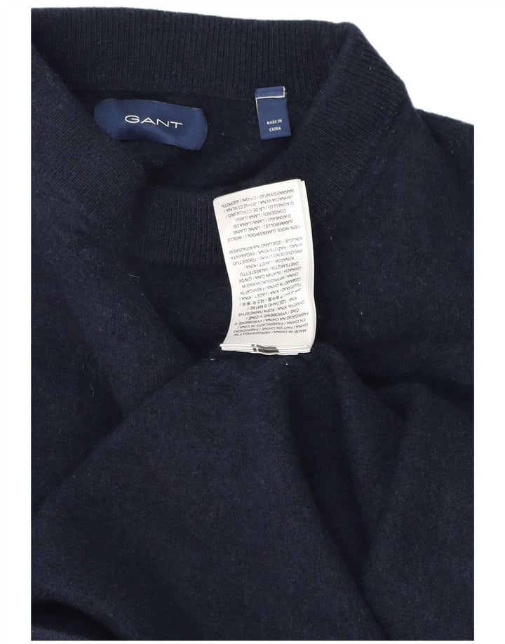 Gant Boys Turtle Neck Jumper Sweater 11-12 Years Navy Blue Lambswool