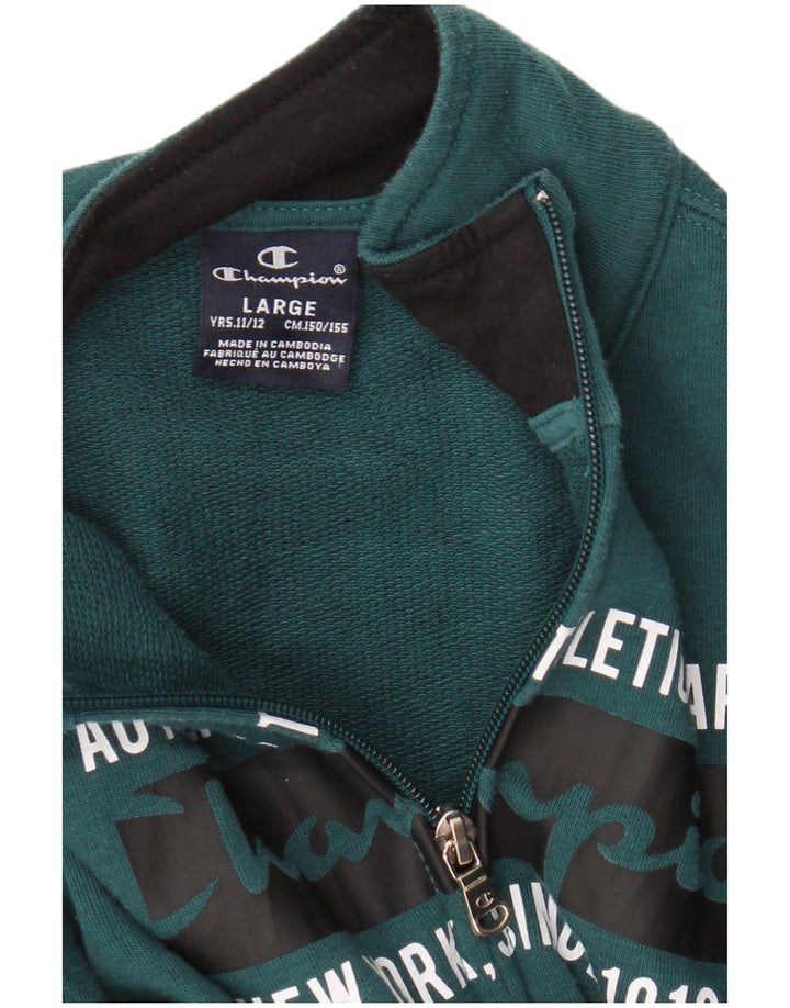 Champion Boys Graphic Tracksuit Top Jacket 11-12 Years Large  Green