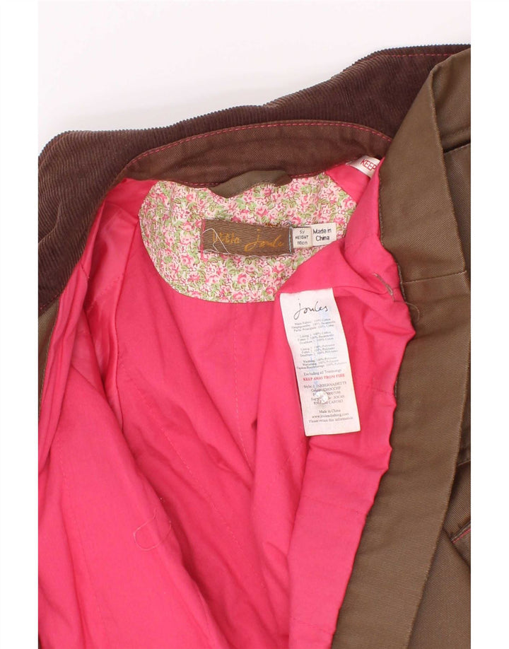 Joules Girls Waxed Cotton Jacket 4-5 Years Brown