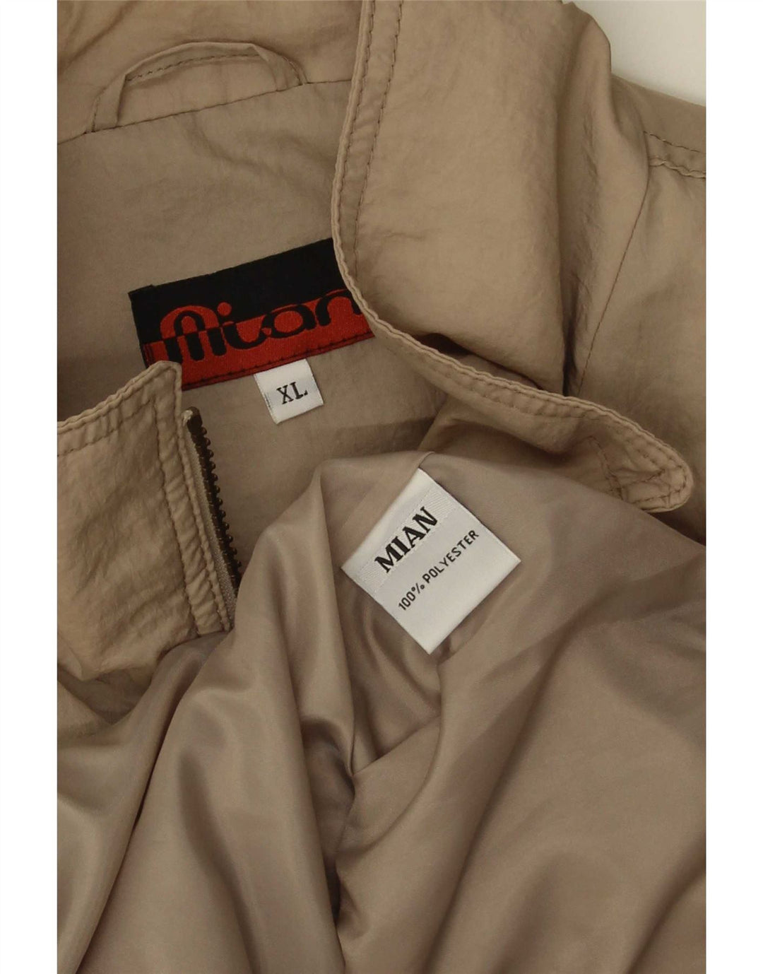 Męska kurtka bomberka Vintage UK 42 XL Beżowy poliester