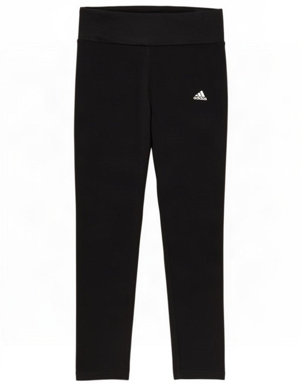 Adidas Womens Graphic Leggings UK 12/14 Medium Black Cotton