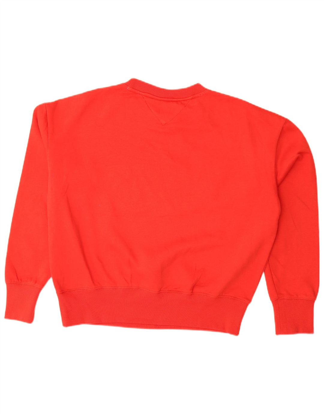 Tommy Hilfiger Womens Oversized Sweatshirt Jumper UK 10 Small Red Cotton