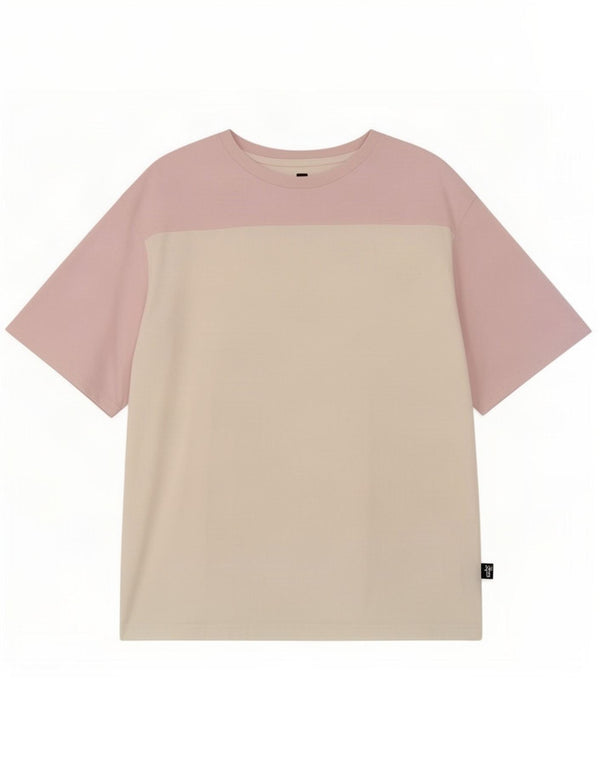 Puma Damen T-Shirt Top UK 10 Small Off White Colourblock Baumwolle
