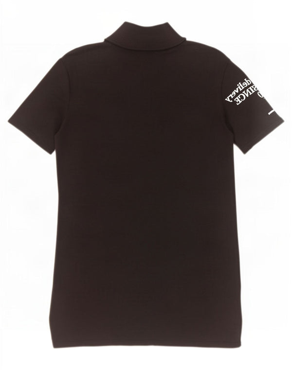 Zara Mujer Trafaluc Vestido Camiseta Gráfico UK 10 Small Algodón Negro
