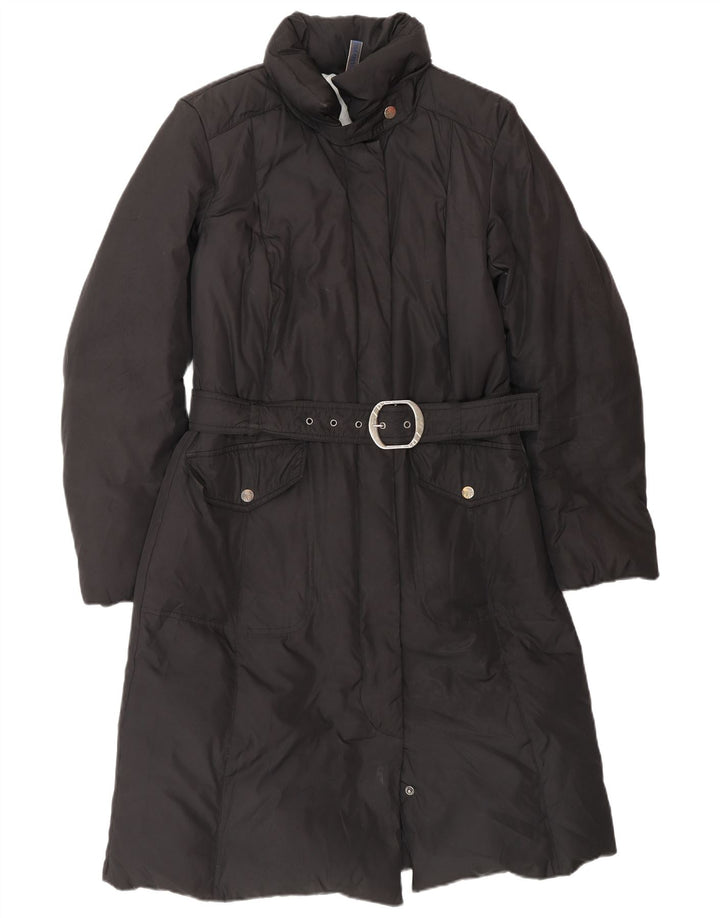 TRUSSARDI Womens Padded Coat IT 42 Medium Black Polyester