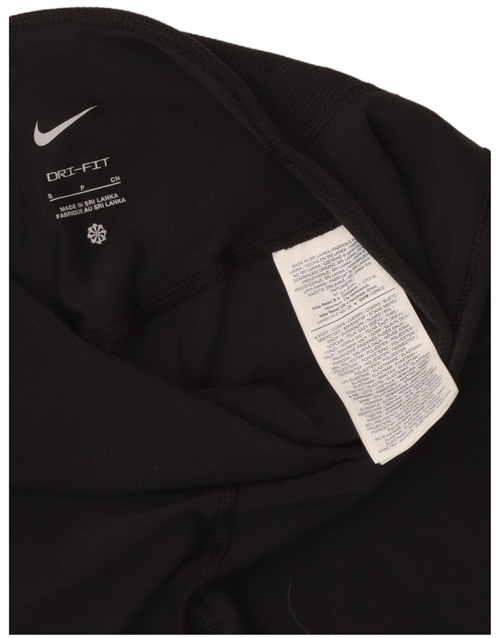 Nike Womens Dri Fit Leggings UK 8 Small  Black Polyester