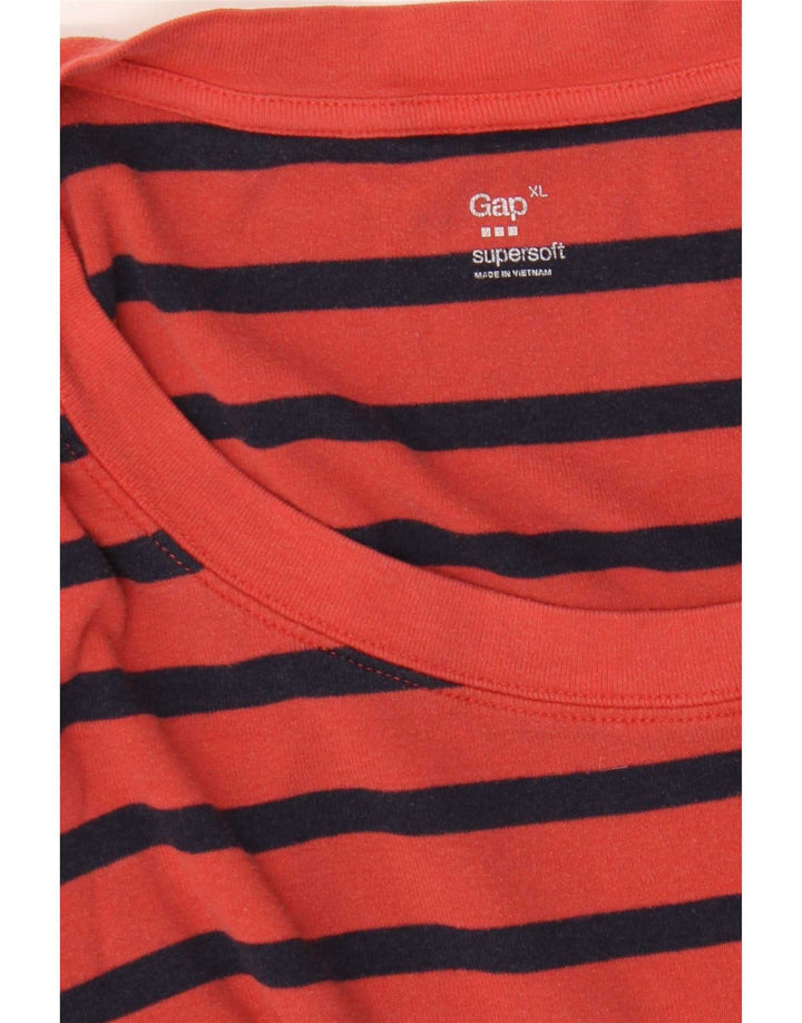 Gap Womens Top Long Sleeve UK 18 XL Red Striped