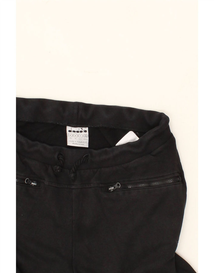 DIADORA Mens Tracksuit Trousers Joggers Medium Black Cotton Vintage Diadora and Second-Hand Diadora from Messina Hembry 