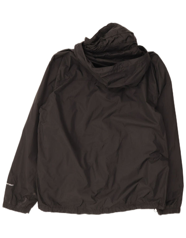 The North Face Mens Hooded Rain Jacket UK 40 Large Black Nylon