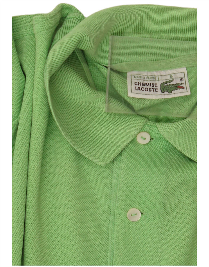Lacoste Mens Polo Shirt Size 6 Large Green Cotton Classic