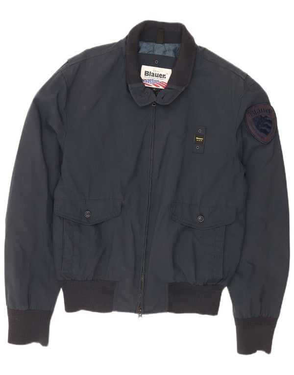 Giubbotto bomber da uomo Blauer UK 40 grande nylon blu navy
