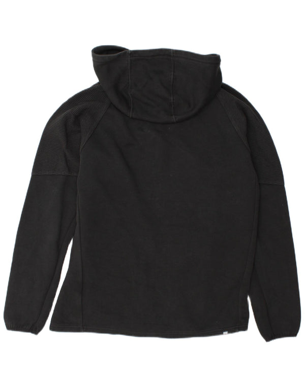 Felpa con cappuccio e zip grafica da uomo Puma grande in cotone nero