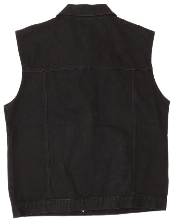 Oasis Dame Denim Gilet UK 16 Large Black Bomuld