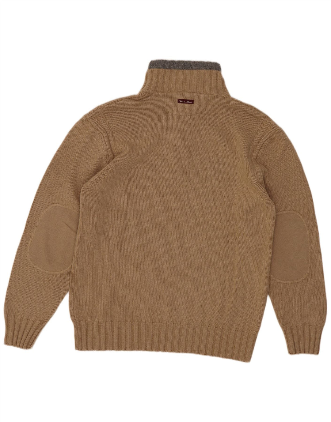 Marlboro Classics Herre Zip Neck Jumper Sweater Medium Beige