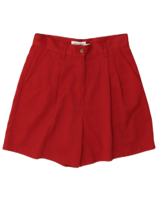 Benetton Womens Pegged Chino Shorts IT 44 Medium W28 Red Polyester