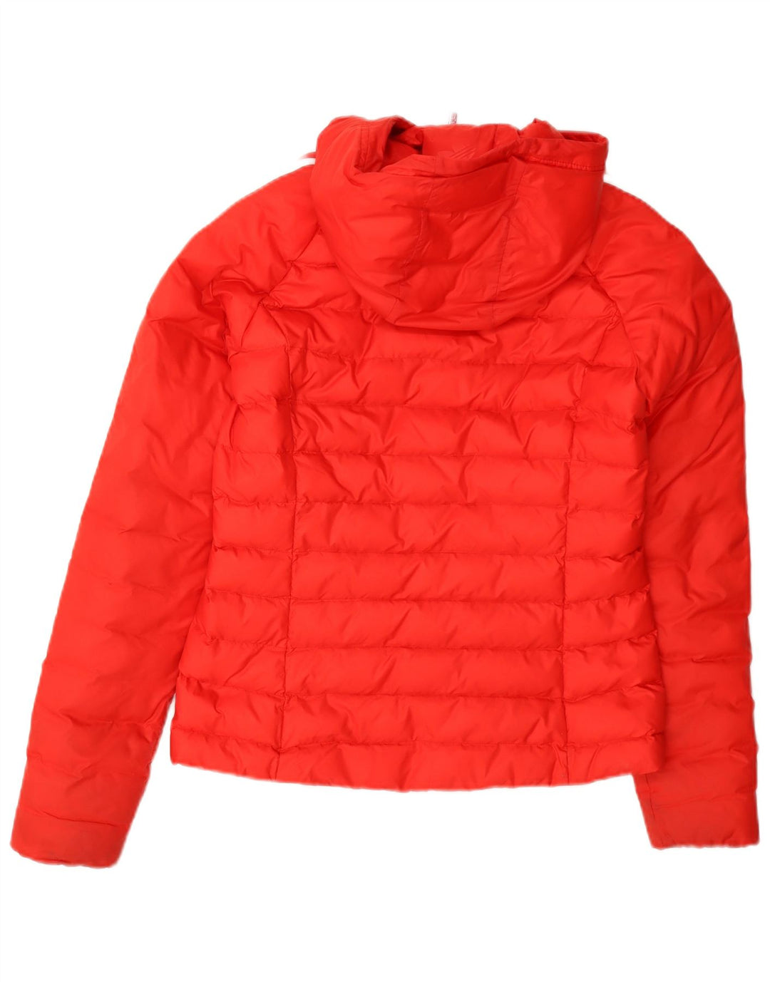 Adidas Womens Hooded Padded Jacket UK 8 Small Orange Nylon
