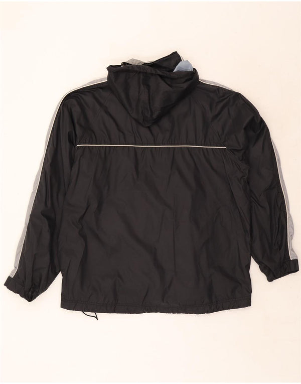 Męska kurtka przeciwdeszczowa z kapturem Nike UK 45/47 XL Czarny nylon z blokami kolorów