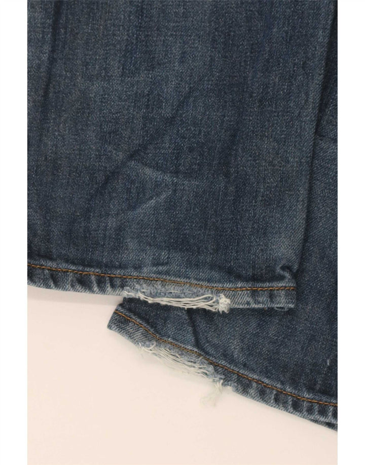 Gap Dame Distressed Straight Jeans W28 L32 Blå Bomuld