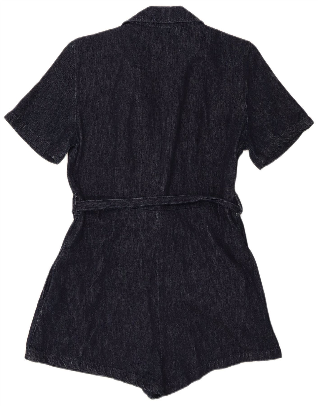 Zara Dame Denim Playsuit UK 12 Medium Navy Blue