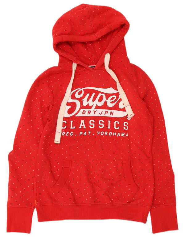 Superdry Γυναικείο Γραφικό Φούτερ UK 12 Βαμβακερό μεσαίο κόκκινο στίγμα