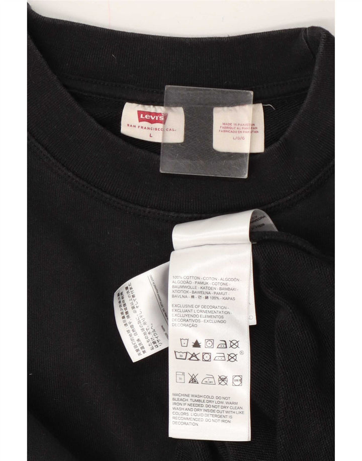 Levi's Mens Sweatshirt Jumper Large Black Cotton
