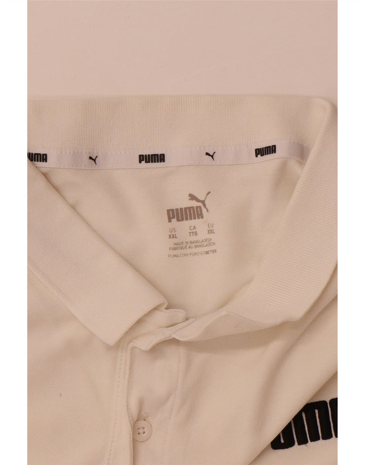 PUMA Mens Polo Shirt 2XL Off White