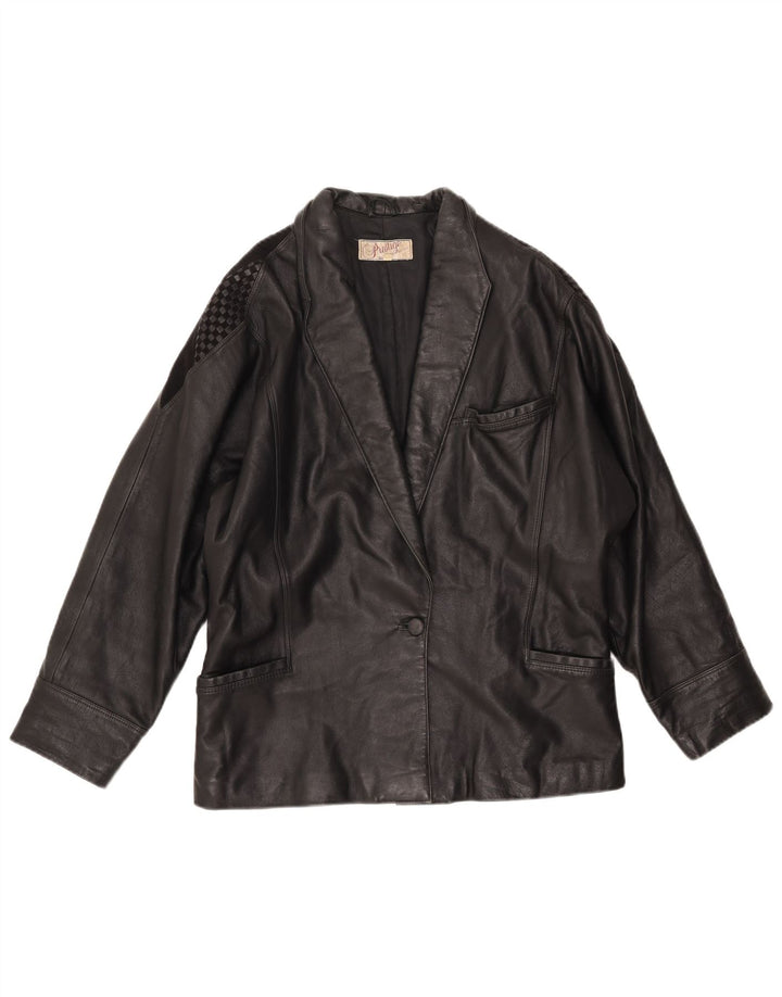PRESTIGE Dame Læderjakke IT 44 Medium Sort