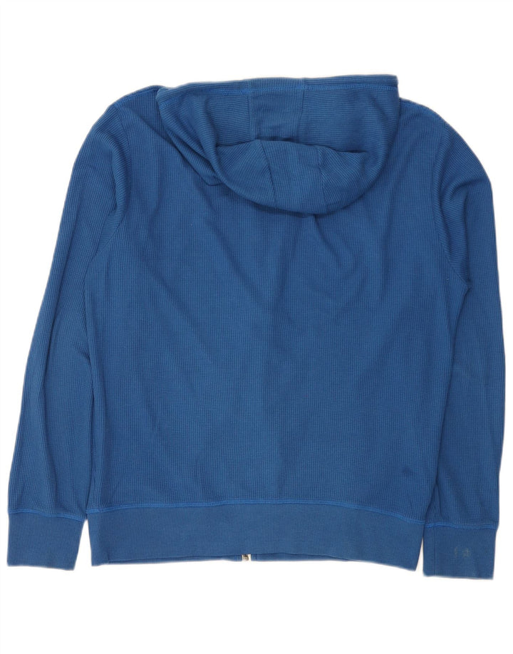 Maglione con cappuccio e zip da uomo Penguin in cotone blu medio