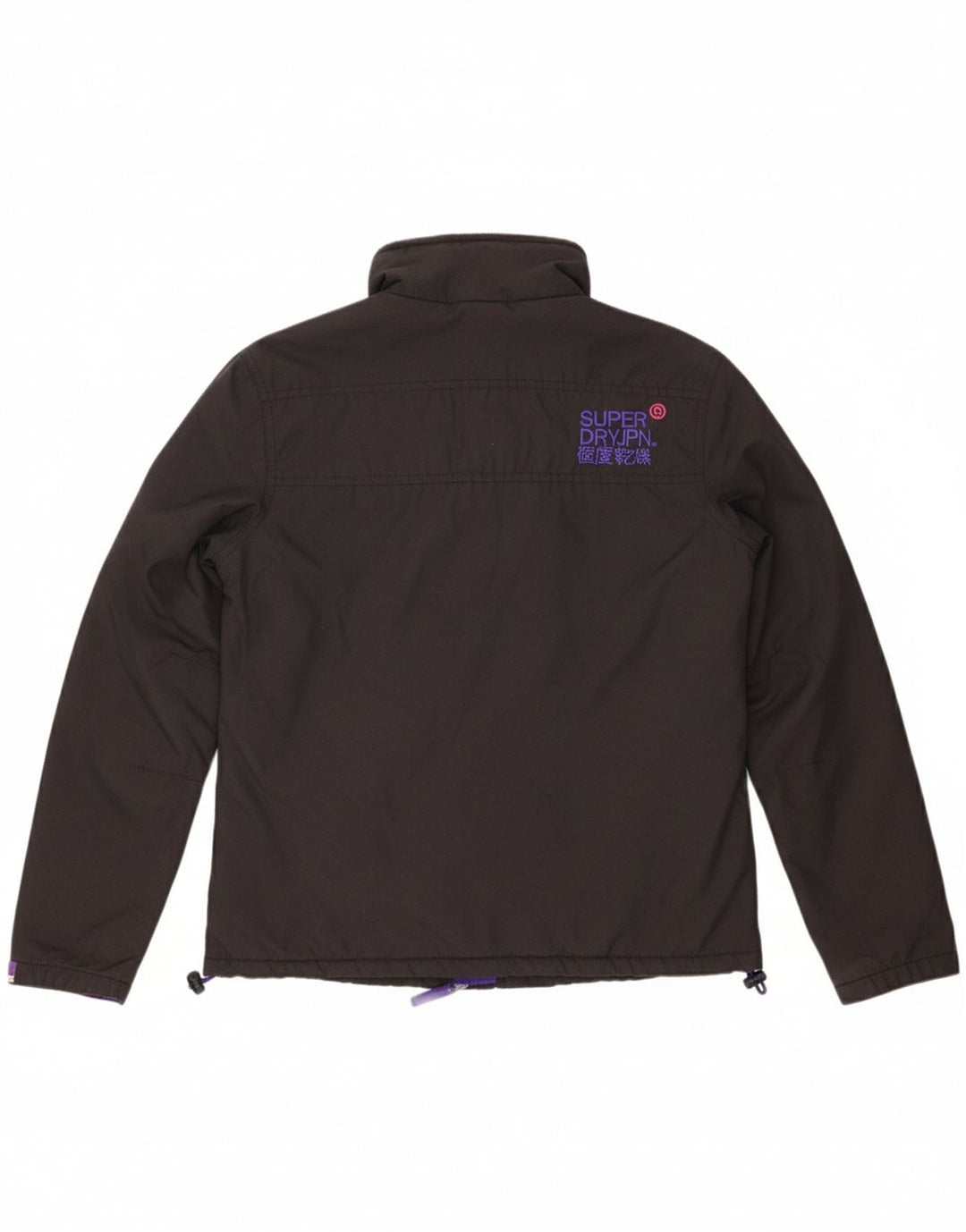 SUPERDRY Womens The Windhiker Windbreaker Jacket UK 10 Small Black