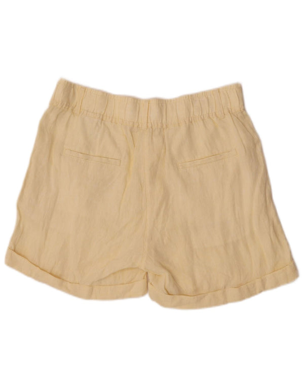 Marks & Spencer Damskie spodenki Chino UK 12 Medium W30 Żółte lniane