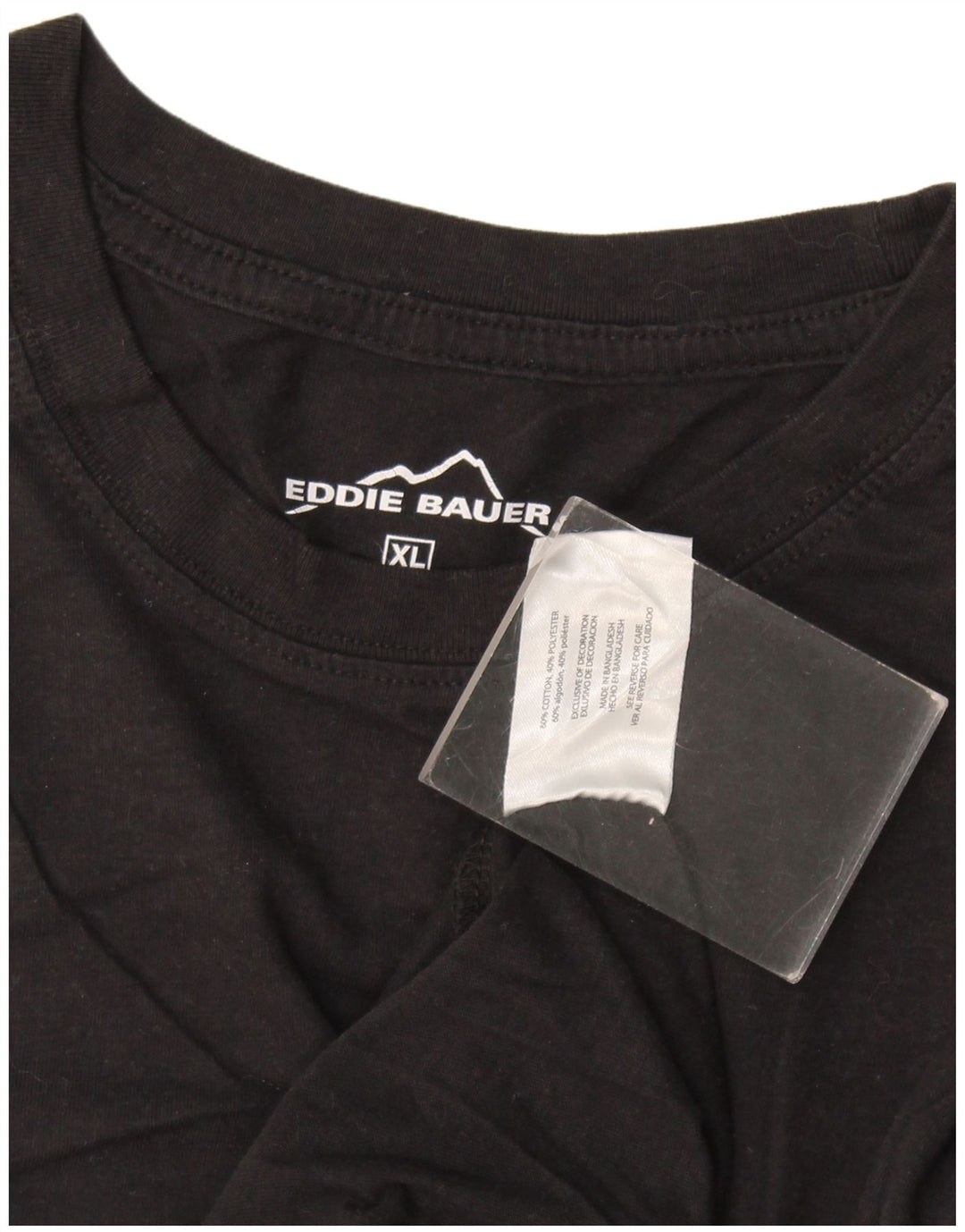 Eddie Bauer Mens T-Shirt Top XL Black Cotton