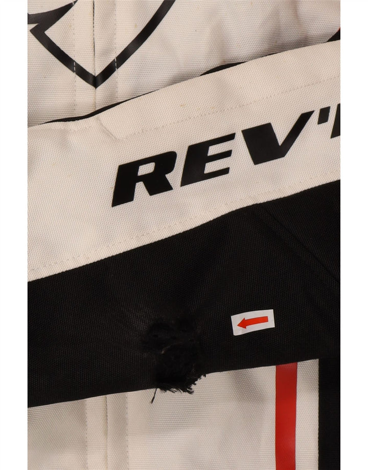REV'IT Herre Biker Jacket UK 36 Small Off White Colourblock Motorcykel