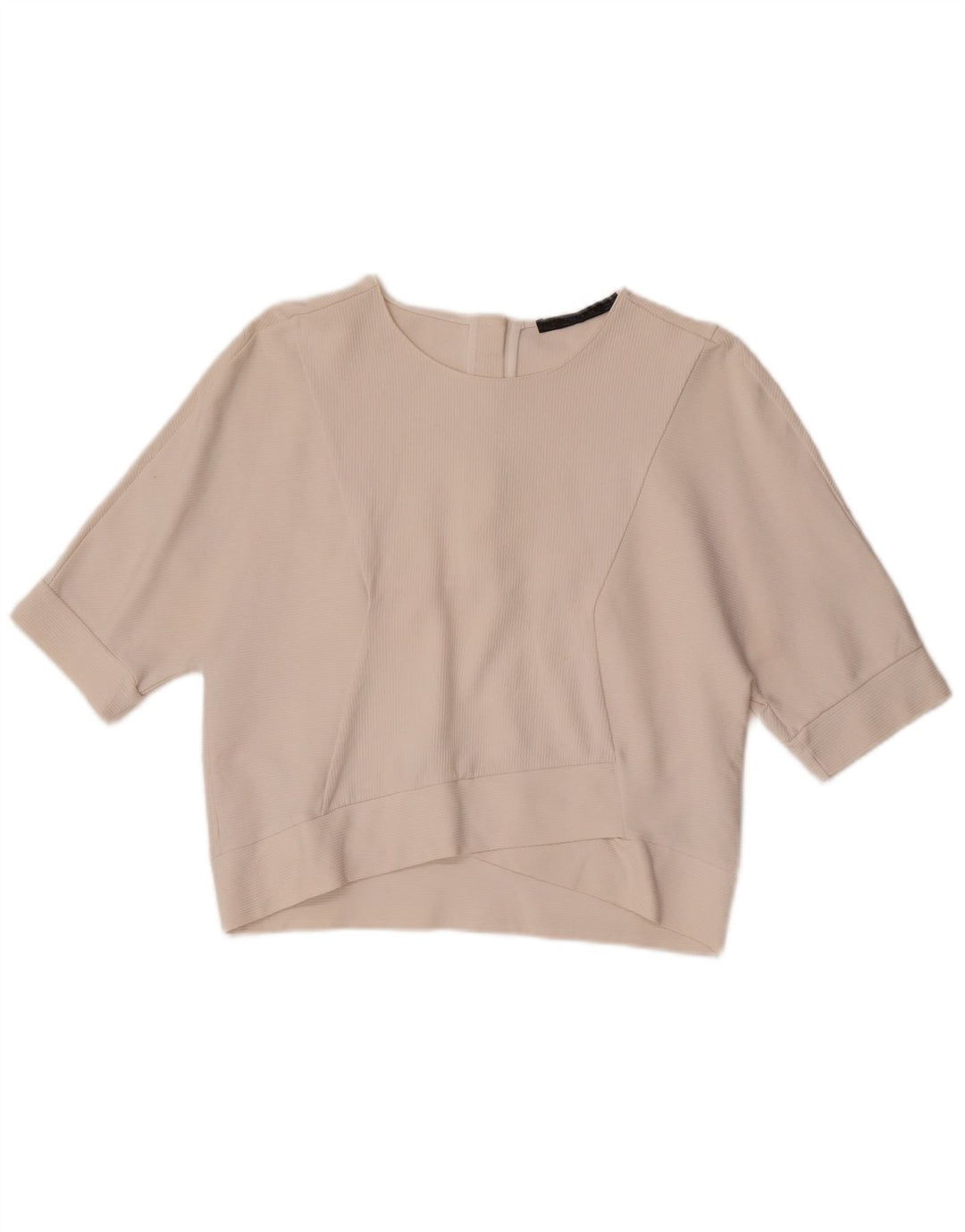 Top in camicetta da donna Zara UK 14 cotone bianco medio