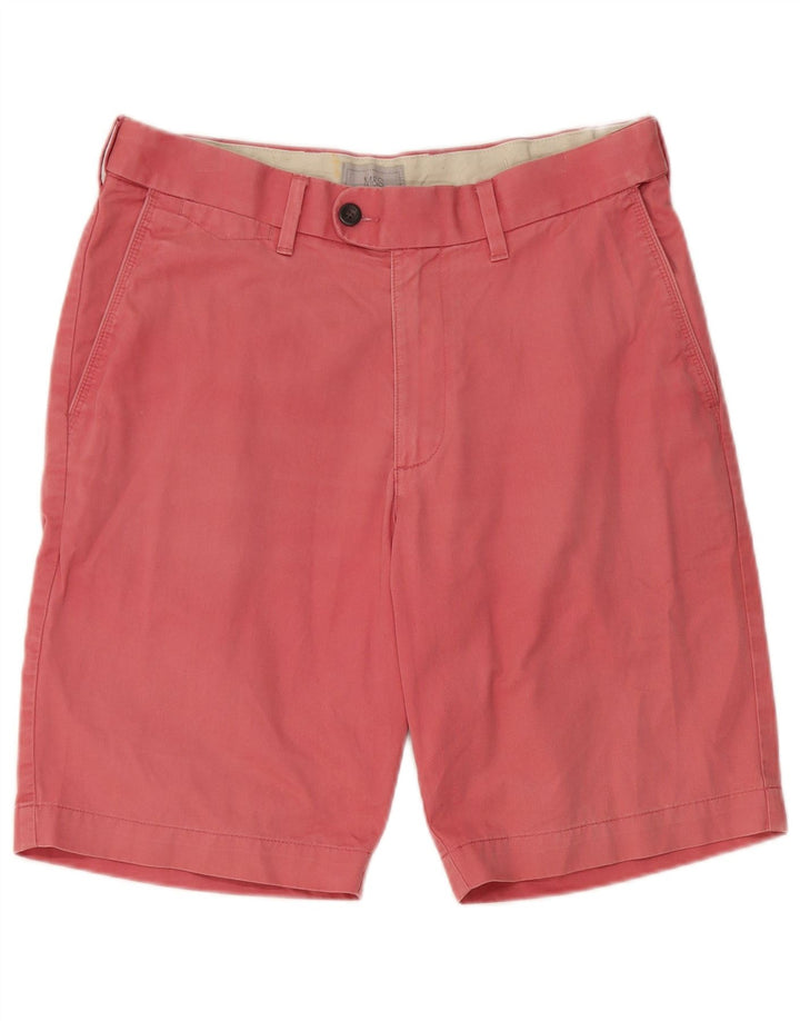 Marks & Spencer Mens Chino Shorts W32 Medium  Red Cotton