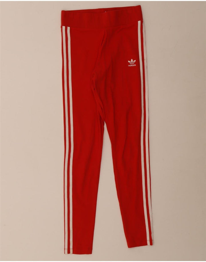 Leggings Adidas da donna UK 10 piccolo cotone rosso