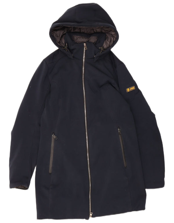 Cappotto imbottito con cappuccio da donna Ciesse Piumini UK 14 medio blu navy