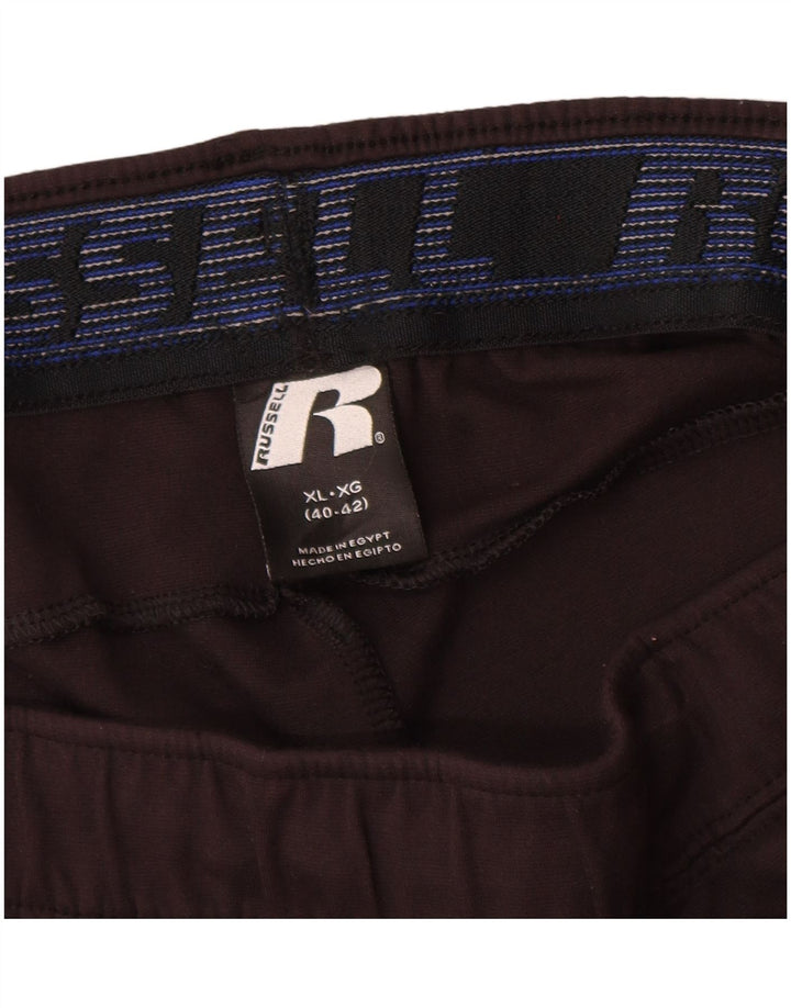 RUSSELL ATHLETIC Mens Tracksuit Trousers  XL Black Rayon