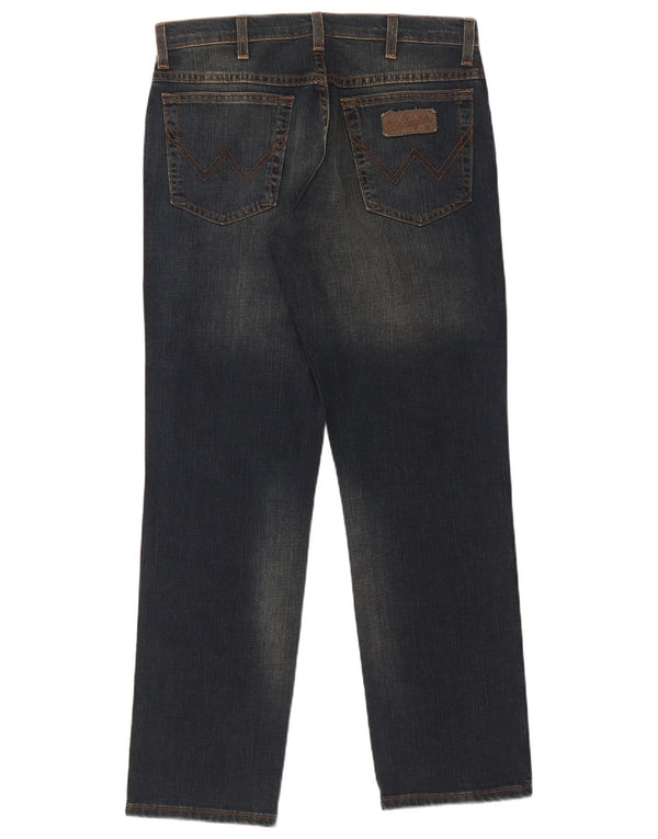Wrangler Mens Texas Stretch Straight Jeans W32 L30 sötétkék