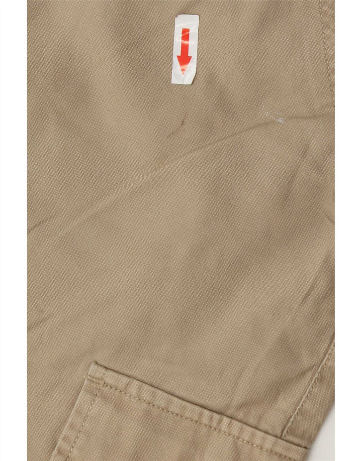 Zara Mens Cargo Shorts EU 42 Large W32  Beige Cotton