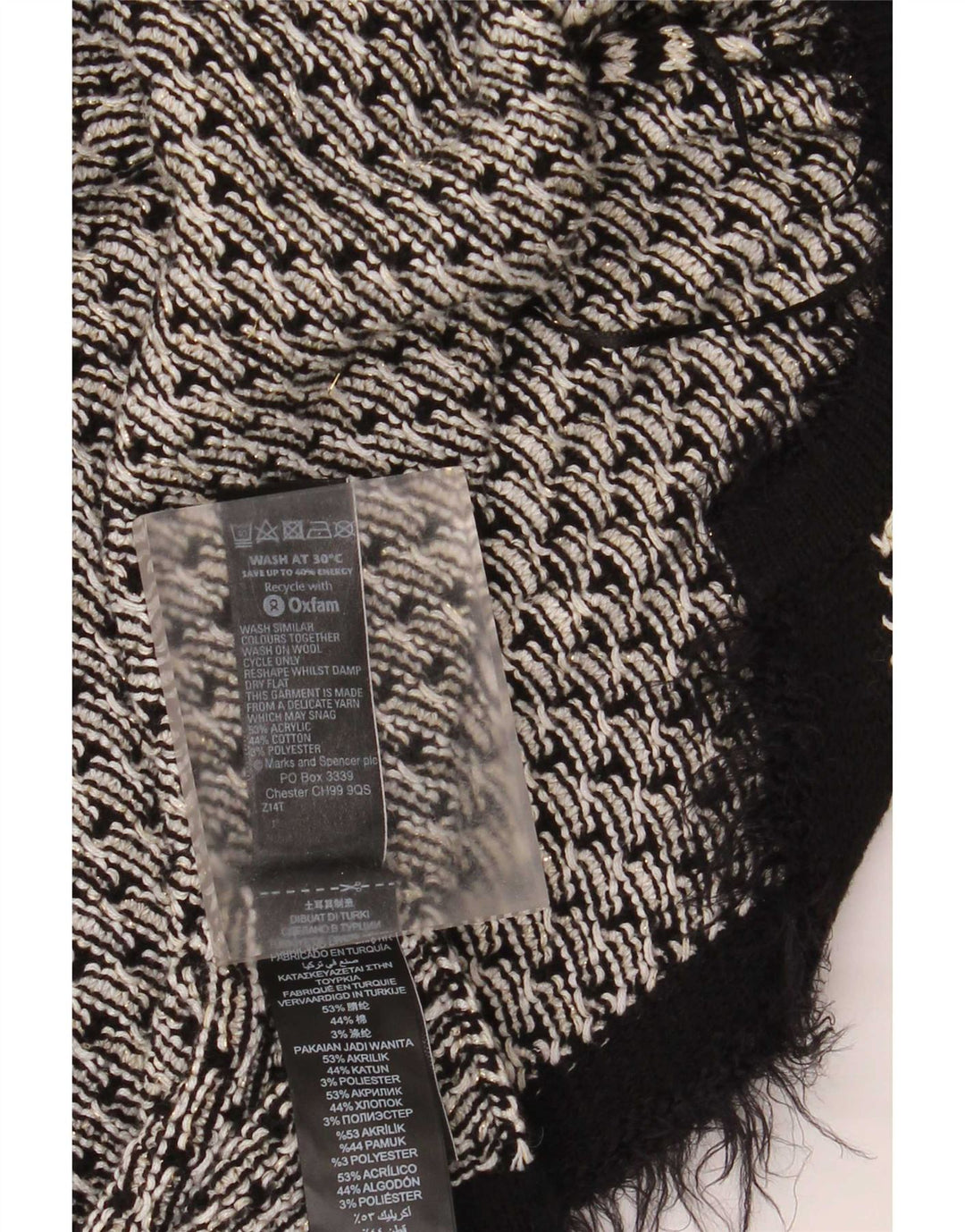 Marks & Spencer Dame Oversized Cardigan Sweater UK 16 Large Black