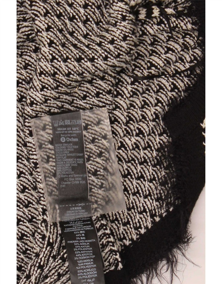 Marks & Spencer Dame Oversized Cardigan Sweater UK 16 Large Black