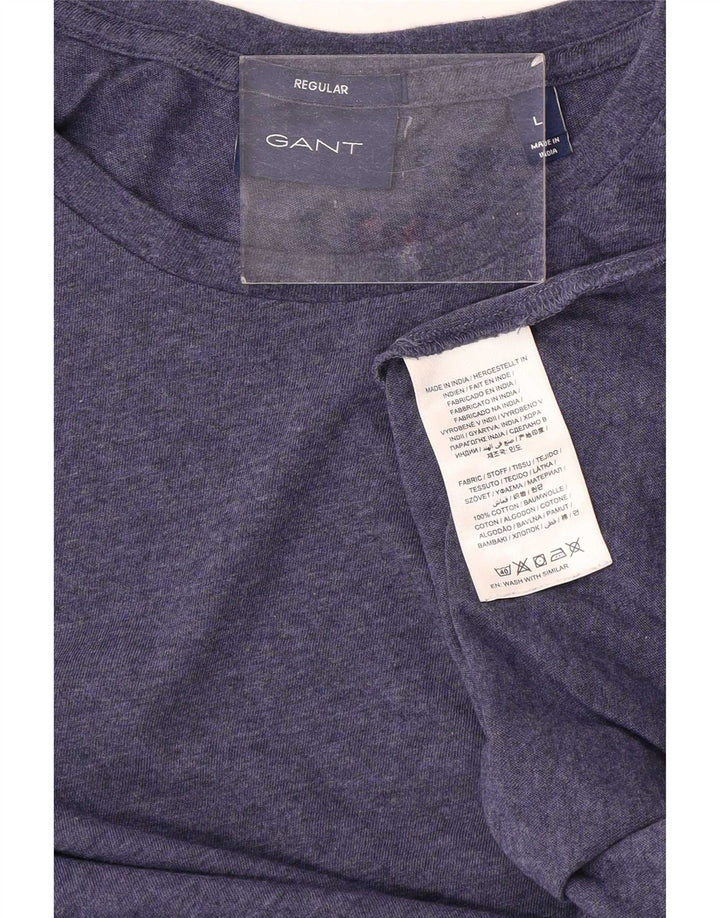 Gant Regular T-Shirt Top Stor Marineblå Flecked Bomuld
