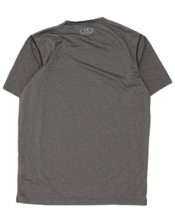 Under Armour Mens Heat Gear T-Shirt Top Medium Grey Polyester